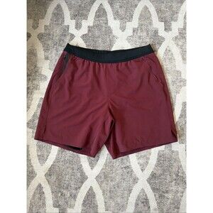 NWOT Ten Thousand Short Mens Large Maroon Interval 9 in Athletic Lined Gym Large